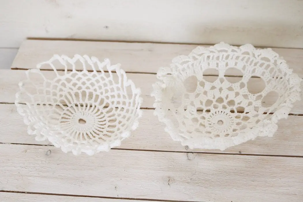 Påskägg av virkade dukar