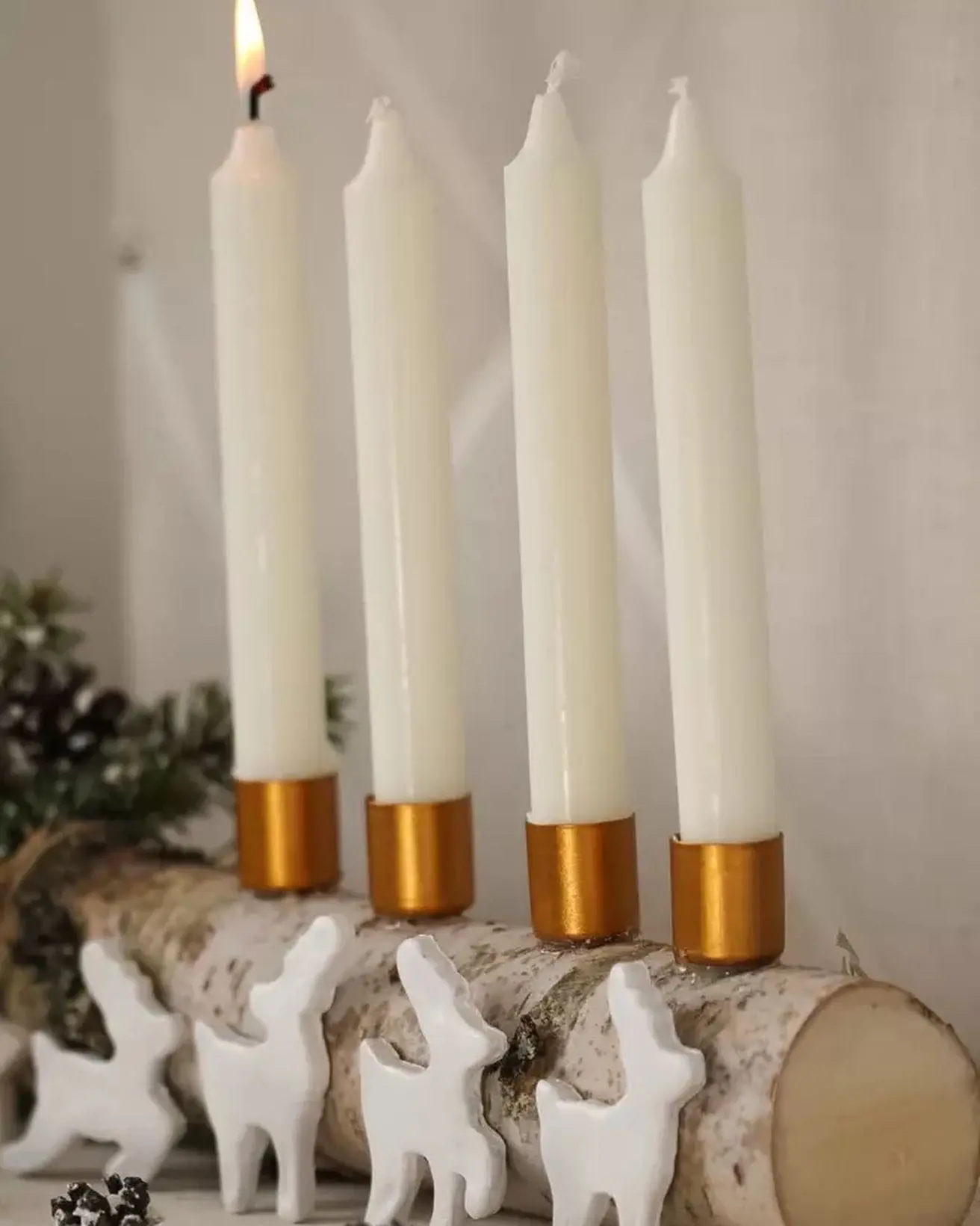 Adventsljustake levande ljus