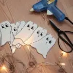 halloweenpyssel: spökljuslinga