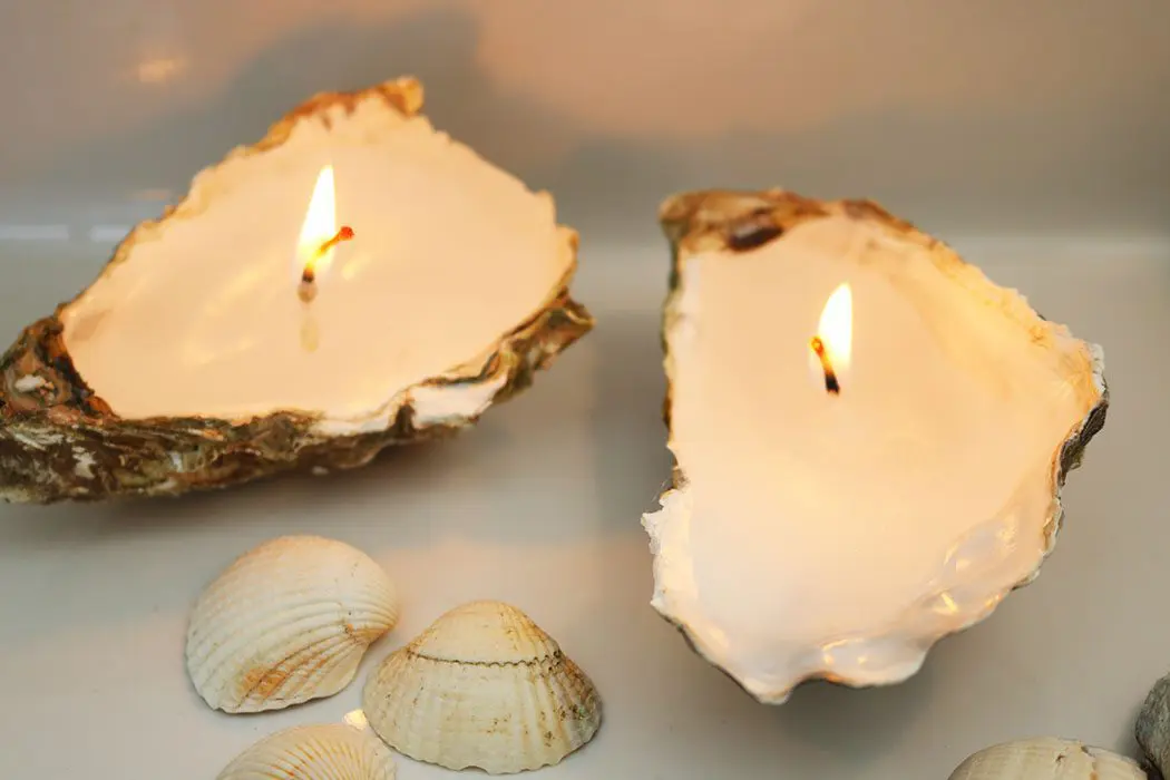 diy: ljus i ostronskal