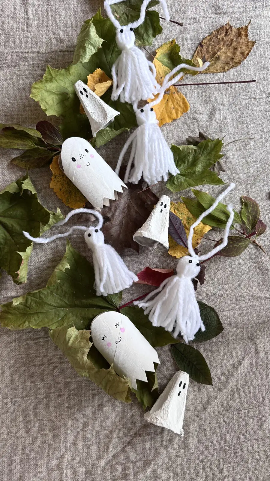 Spöken blir halloweengirlang