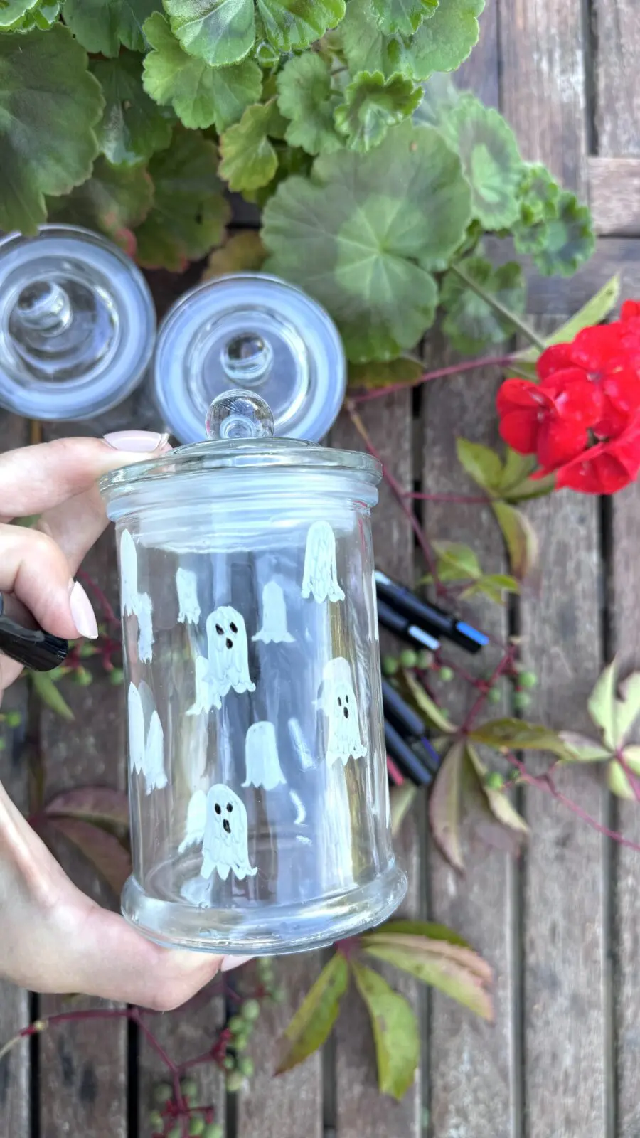 Halloween diy - lyktor med spöken