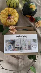 Diy-box från CC Hobby akvarell och broderi vackra konstkort