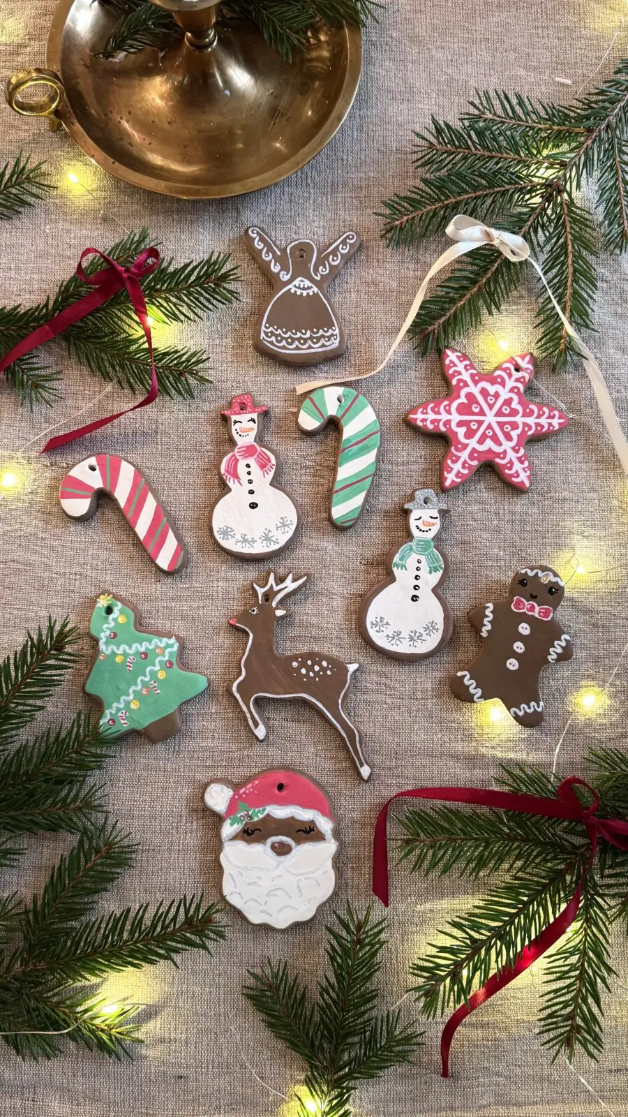 Julhängen i lera med Sharpie