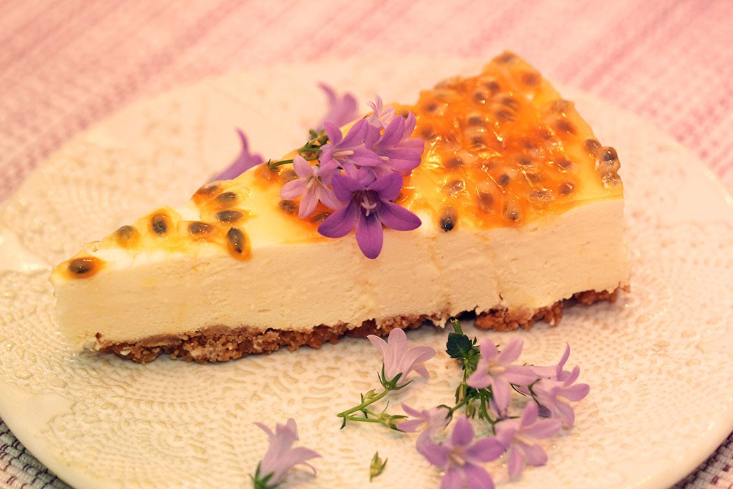 cheesecake passionsfrukt