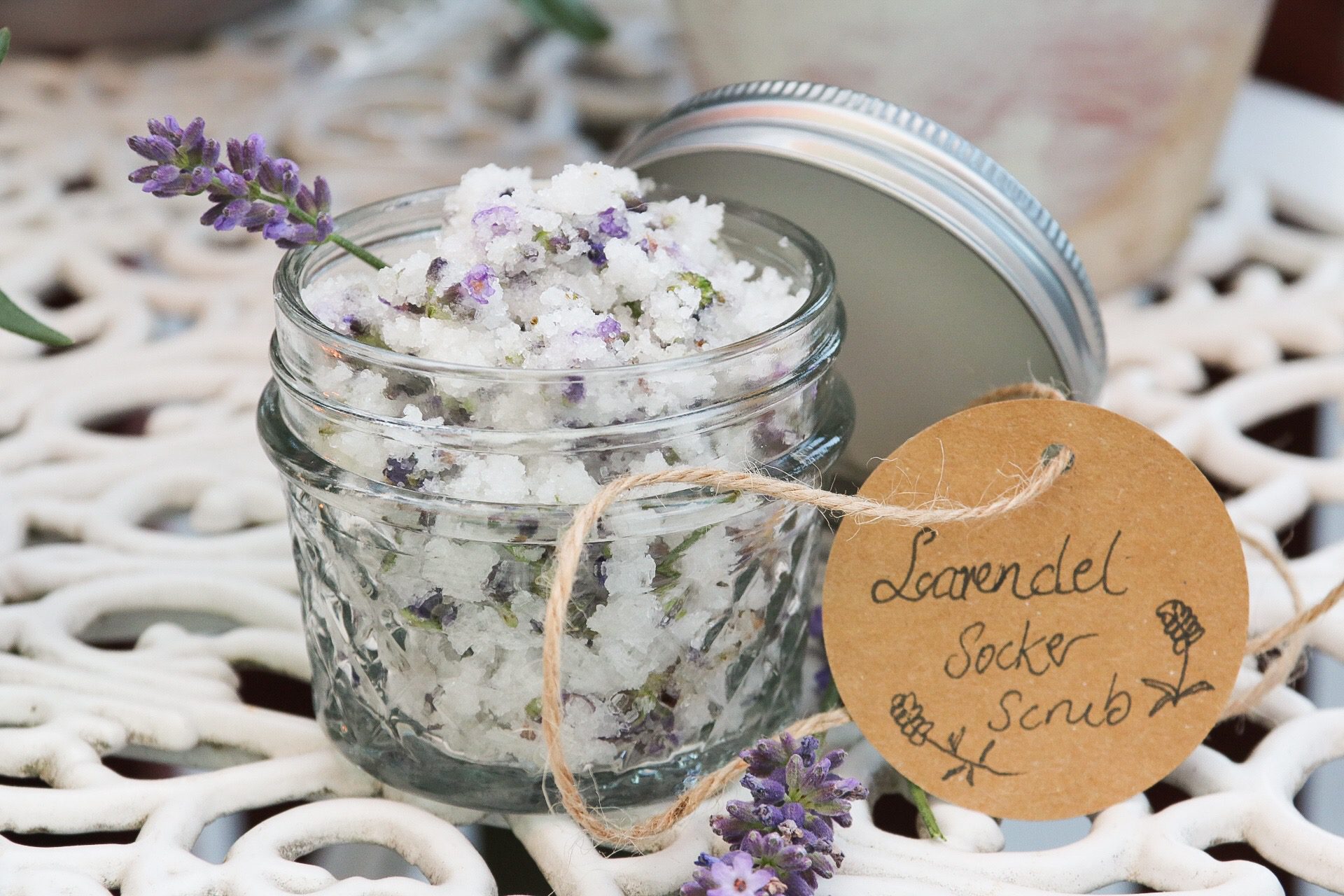 Lavendel sockerscrub