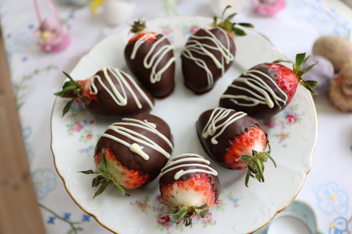 chokladdoppade jordgubbar